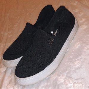 Black slip-on shoes